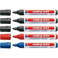 Edding 260 Beyaz 3 Siyah 1 Mavi 1 Kırmızı Tahta Kalemi
