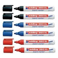 Edding 6'lı (2 Siyah+2 Kırmızı+2 Mavi) 360 XL Beyaz Tahta Yazı Kalemi