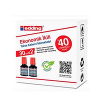 Edding Ekonomik İkili Kırmızı 2x30 ml Tahta Kalemi Mürekkebi