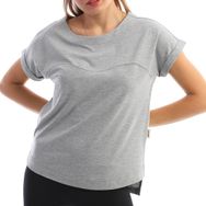 EDELLE Regular Fit Gri Kadın T-shirt