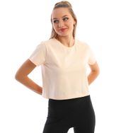 EDELLE Regular Fit Somon Kadın Crop T-shirt