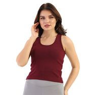 EDELLE Slim Fit Bordo Çapraz Askılı Kadın Atlet