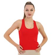 EDELLE Slim Fit Kırmızı Çapraz Askılı Kadın Atlet