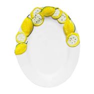 Edelweiss Limon Desenli 22x14 cm Oval Tabak