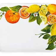 Edelweiss Limon ve Portakal Desenli 16x26 cm Dikdörtgen Tabak