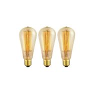Edison ST64 40 Watt Flamanlı Rustik 3 Adet Ampul