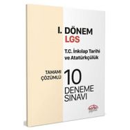 Editör LGS I. Dönem T.C. İnkılap Tarihi ve Atatürkçülük Tamamı Çözümlü 10 Deneme Sınavı