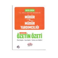 Editör Yayınları 2024 EKYS MEB Müdür ve Müdür Yardımcılığı Özetin Özeti