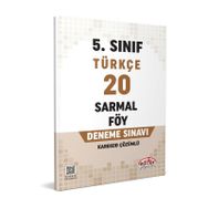 Editör Yayınları - 5. Sınıf Türkçe 20 Sarmal FÖY Deneme Sınavı
