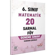 Editör Yayınları - 6. Sınıf Matematik 20 Sarmal Föy Deneme Sınavı