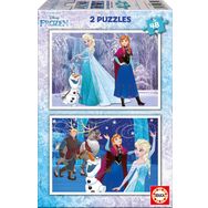 Educa 16852 2x48 Parça Frozen Puzzle