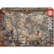 Educa 18008 063153 Pirates Map 2000 Parça Puzzle