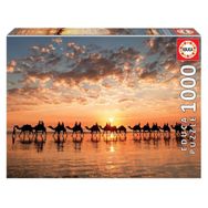 Educa 18492 Cable Beachte Günbatımı Develer 1000 Parça Puzzle