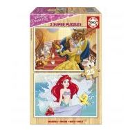 Educa Disney Prensesleri 2x25 Parça Ahşap Puzzle