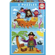 Educa Pirates 2 X 20 Parça Karton Puzzle