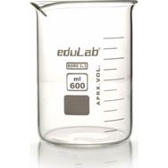 Edulab 600 ml Beherglas Cam Çok Amaçlı Kullanım İçin Dayanıklı ve Kalın Duvarlı