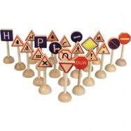 Edutoys 21 Parça Ahşap Trafik Seti