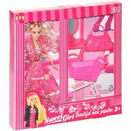 Efe 221 G-M Sweet Girl Gardolap/Market Arabalı Bebek Oyun Seti