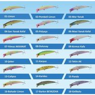 Ege Fish V Gaga 92 mm 15.5 gr Clear Chart Silver Fleck Maket Balık