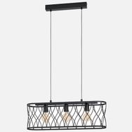 Eglo Giltspur Siyah Metal 3'lü Sıralı Avize