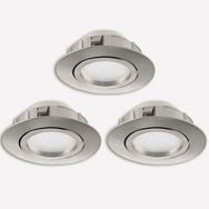 Eglo Pineda 6 W Ledli Led Duy 3 Adet Nikel Yuvarlak Sıvaaltı Spot