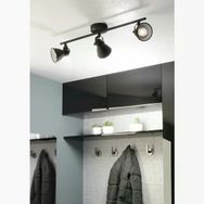 Eglo Seras 3 W Siyah Gu10 3'lü Sıva Üstü Led Spot