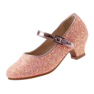 Eight KM EKM7015 Mary Jane Sparkle Glitter Cinderella Pembe Kız Yüksek Topuklu Ayakkabı