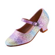 Eight KM EKM7015 Mary Jane Sparkle Glitter Kristal Açık Gökkuşağı Kız Yüksek Topuklu Ayakkabı