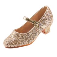 Eight KM EKM7015 Mary Jane Sparkle Glitter Kristal Altın Kız Yüksek Topuklu Ayakkabı