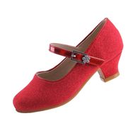 Eight KM EKM7015 Mary Jane Sparkle Glitter Minerva Kırmızı Kız Yüksek Topuklu Ayakkabı