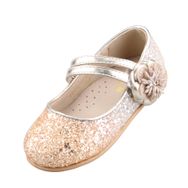 Eight KM EKM7063 Mary Jane Sparkly Glitter Çiçek Kamelya Altın Kız Bale Ayakkabı