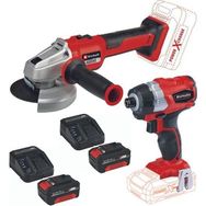 Einhell Axxio 18/115 Q Avuç Taşlama TE-CI 18 BL Vidalama 2x4.0 Ah Kömürsüz Set