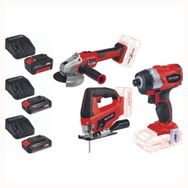 Einhell Axxio 18/115 Q + TC-JS 18'li Dekupaj 2x4.0 Ah Avuç Taşlama Set