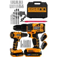 Eisenn Germany Technology S- Viano 58 V 6 Ah Darbeli Samsung Çift Akülü Vidalama Matkap + 27 Pcs Set Hediye