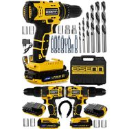 Eisenn Germany Technology S - Welly 58 V 6 Ah Darbeli Metal Şanzıman Çift Akülü Vidalama Matkap 27 Pcs Set
