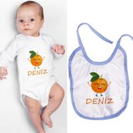 Ejoya 110126 Kişiye Özel Zıbın Önlük Bebek Hediye Seti