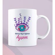 Ejoya 80501 Kişiye Özel Aşkımıza Nazar Değmesin Kupa Fincan