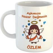 Ejoya 80507 Kişiye Özel Aşkımıza Nazar Değmesin Kupa Fincan
