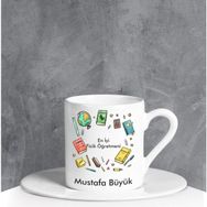 Ejoya 90666 Kişiye Özel En İyi Fizik Öğretmeni Türk Kahvesi Fincanı