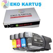 Eko Kartuş Brother MFC-250C LC67-LC11-LC16-LC38-LC61-LC65 Uyumlu 4 Adet Renkli Muadil Kartuş
