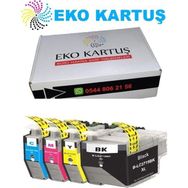 Eko Kartuş Brother MFC-J2330DW LC3719XL Uyumlu 4 Adet Renkli Muadil Kartuş