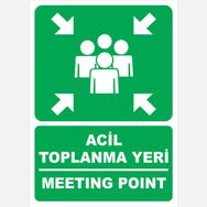 Ekstrafix 25x35 cm Pvc Fosforlu Acil Toplanma Yeri Sticker