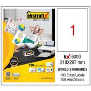 Ekstrafix Fix-5000 210x297 mm 100lü Yazıcı Etiketi