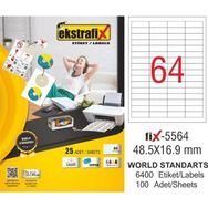 Ekstrafix FIX-5564 48.5x16.9 mm Lazer Etiket