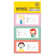 Ekstrafix OK-009 80x120 mm Okul Etiketi
