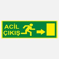 Ekstrafix YF062 12x25 cm Fosforlu Acil Çıkış Uyarı Levhası