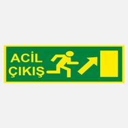 Ekstrafix YF064 12x25 cm Fosforlu Acil Çıkış Uyarı Levhası