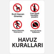 Ekstrafix YUL-428 25x35 cm Havuz Kuralları
