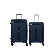 Elatae V303 Premium Polipropilen Kırılmaz Büyük Boy ve Orta Boy Lacivert 2'li Valiz Seti