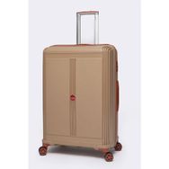 Elatae V303 Premium Vizon-Camel Polipropilen Büyük Boy Kırılmaz Valiz Seti